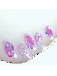【初回】¥7500 紫陽花ネイル