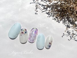 ホロ　紫陽花　しずく　ラメ