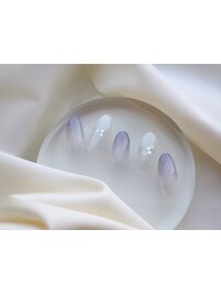 グラデーションの紫陽花ネイル