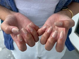 シンプル/ストーンアートネイル
