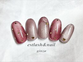 マグネットハートドットネイル