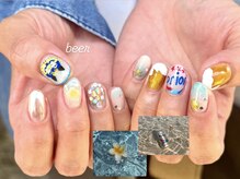 ハズグラスネイル(Haze Grass nail)/orionビール&シーサー