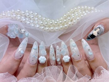 ネイル アリーズ セカンド(nail Allies 2nd)/水色 痛ネイル ちゅるん