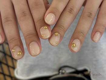 アイネイルズ 吉祥寺店(I nails)/ぷっくりゴールドシンプル