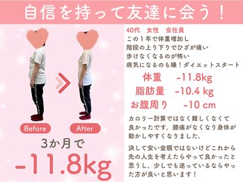 整体なかきど 広川店/3か月で体重-11.8kg!