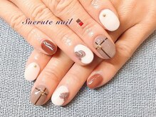 スエルテ ネイルサロン 北千住店/ハートチョコネイル ¥7500