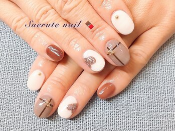 スエルテ ネイルサロン 北千住店/ハートチョコネイル ¥7500