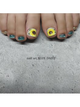 ブルーデイジー(BLUE DAISY)/Sunflower nail 