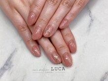 ネイルアトリエルカ(nail atelier LUCA)/W-707 くすみピンクミラーネイル