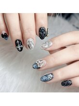 ネイルズバー 新宿店(Nails Bar)/ブラックシルバークロスネイル