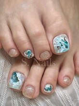S. Nails【フィルイン/長さだし/マグネット/ニュアンス/フット/ハンドケア】/Oceanデザイン