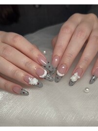 バレンタインネイル