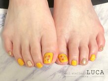 ネイルアトリエルカ(nail atelier LUCA)/R-78 &nbsp;押し花フットネイル