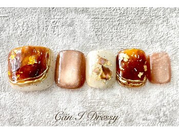 べっ甲フットネイル￥8,500