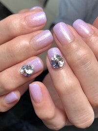 パープルグラデ&ビジュー