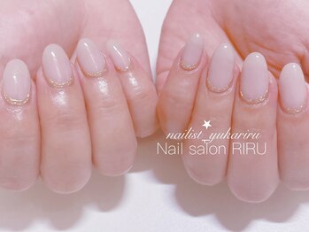 リル(RIRU)/シアーグレージュ×ミラーネイル