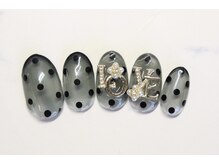 ネイルサロン アテナ(Athena)/シースルー×ドット