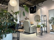 トワ イン アイラッシュ(towa in eyelash)の雰囲気（半個室風アイスペース。植物に囲まれています♪）