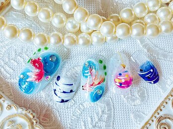 夏祭りネイルデザイン