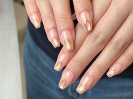 enoiミルクマグ×天然石風ネイル
