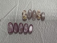 ネルパラ ネイルカウンター ミエルかわぐち店の雰囲気（デザインネイル　6050円　他デザイン多数）