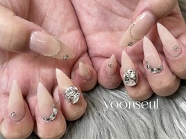 ワンホンヌーディーネイル