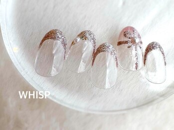 ウィスプ(WHISP)/リボンラメフレンチ/パラジェル