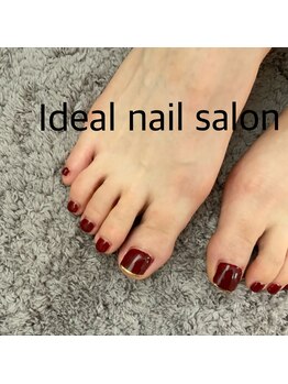イデア(IDEAL)/ボルドーフットネイル
