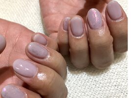 ワンカラー＆オーロラネイル