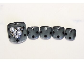 ネイルサロン アテナ(Athena)/シースルー×ドット