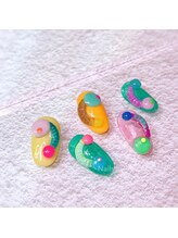 リグネイルスタジオ(Lig nail studio)/カラフルネイルデザイン