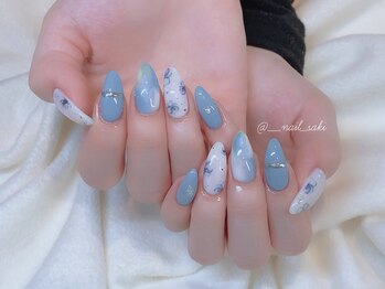 モカ 心斎橋(moca by Lee)/【Saki】ネモフィラ風ネイル