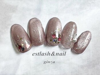 エストラッシュアンドネイル 銀座店(est lash&nail)/ハートグラデネイル