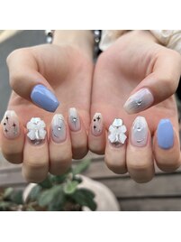 リボン♪キラキラネイル♪