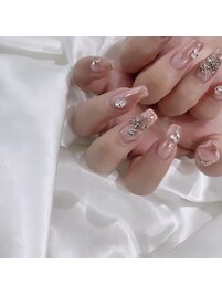 ピンクミラーネイル