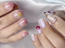 春 ドライフラワーネイル