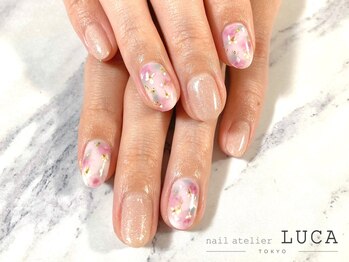 ネイルアトリエルカ(nail atelier LUCA)/R-92 ニュアンスフラワーネイル