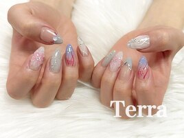 夏　お花ネイル