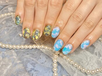 エミラボーテ 天王寺(Emi la beaute)/抽象画ニュアンスネイル