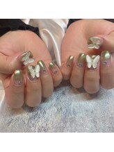 リシアネイル 高崎緑町店(Recia Nail)/グラデーション/蝶々