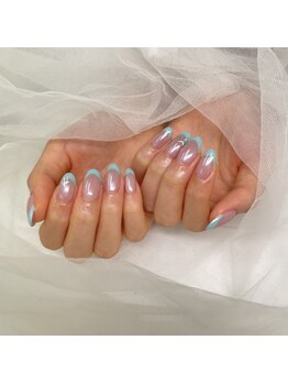 スピラ 上通店(Spira)/ライトブルーフレンチ×オーロラ