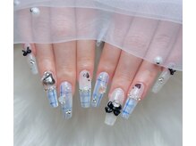 福松学園/チェックネイル