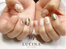 ネイルスタジオ ルキナ(LUCINA)/c-450 ぷっくりフラワーネイル