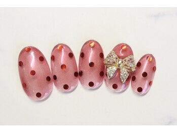 ネイルサロン アテナ(Athena)/シースルー×ドット