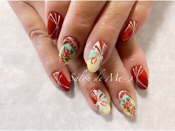 サロン ド ミー(Salon de Me.)の写真/《こだわり派のあなたに☆》NGデザイン無し！持ち込みデザインOK◎相談しながら理想のデザインを叶えます♪