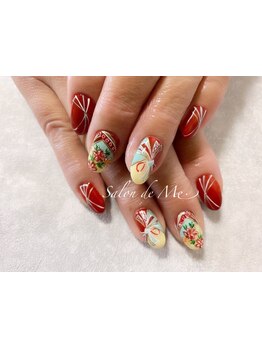 手描きアートが得意なサロン