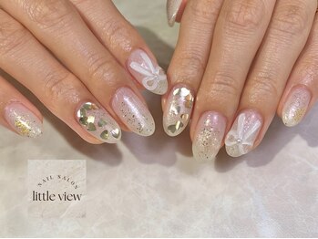 リトルビュー(little view)/・white ribbon × heart holo