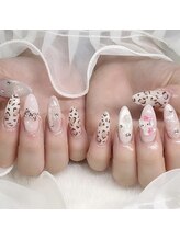 メル バイ ウィリートーキョー(MELL by wellytokyo)/レオパードネイル　持ち込み