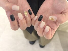 バイカラーネイル　パラジェル