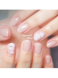春の桜ワンポイントネイル